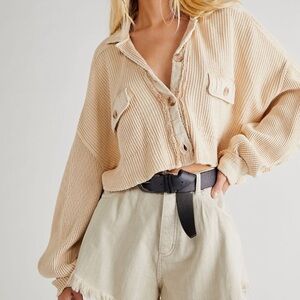 Free People - FP One Scout Cropped Jacket in Sand